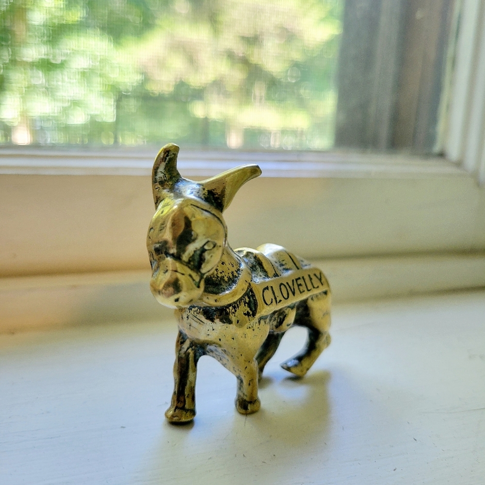 Vintage Clovelly Brass Donkey Figurine - Picture 8 of 11